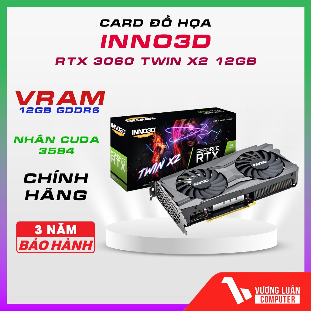 Vga NVIDIA Geforce Inno3D RTX 3060 Twin X2 12GB Genuine NEW Video Card Shopee Singapore