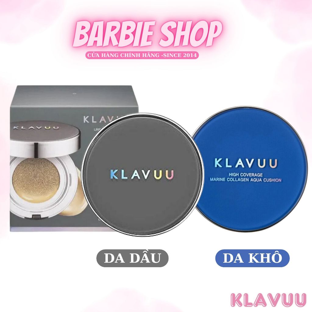 Klavuu Blue Pearlsation High Coverage Marine Collagen Aqua Cushion Gray ...