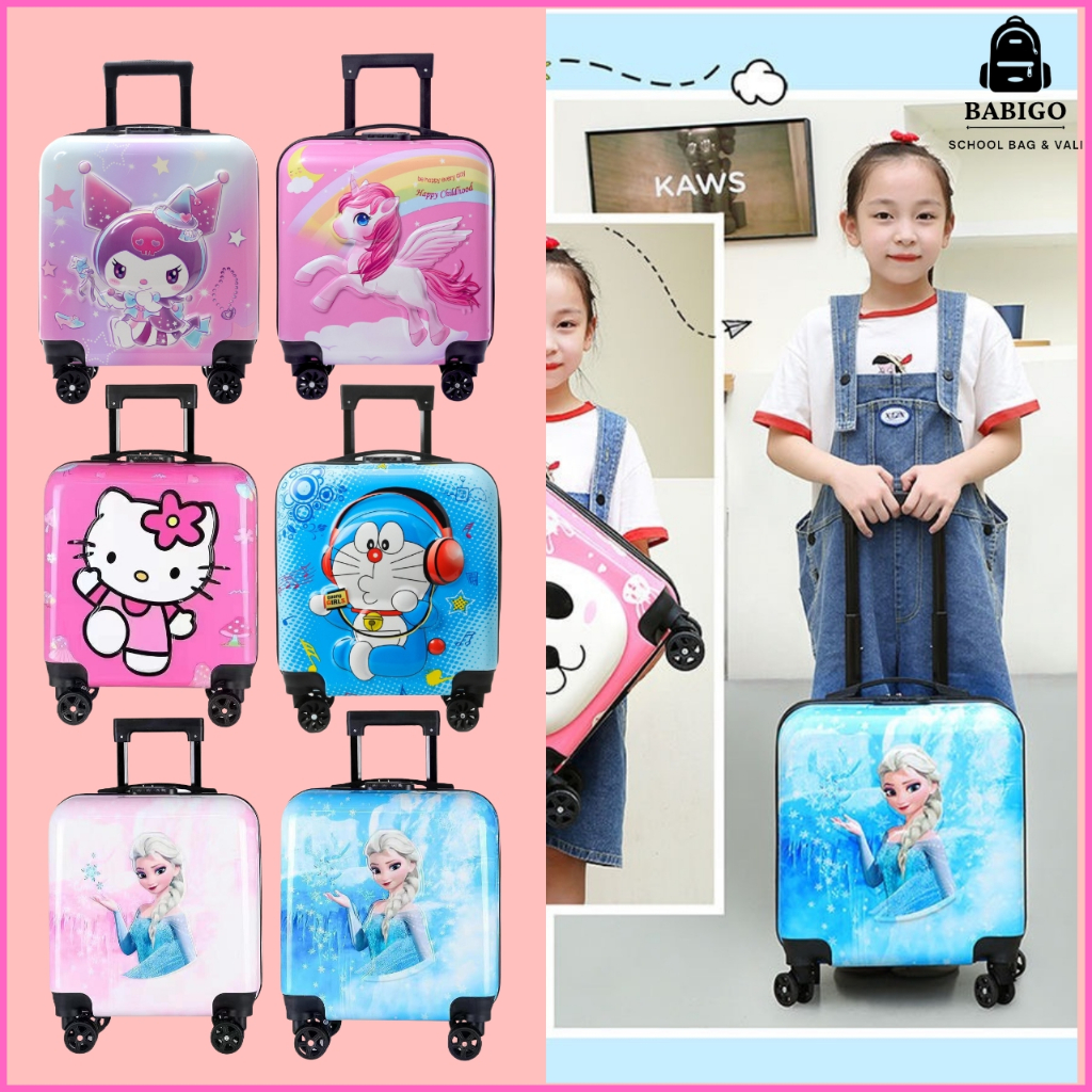 Children's suitcase 18 with 3D embossed print for BABIGO travel girls ...