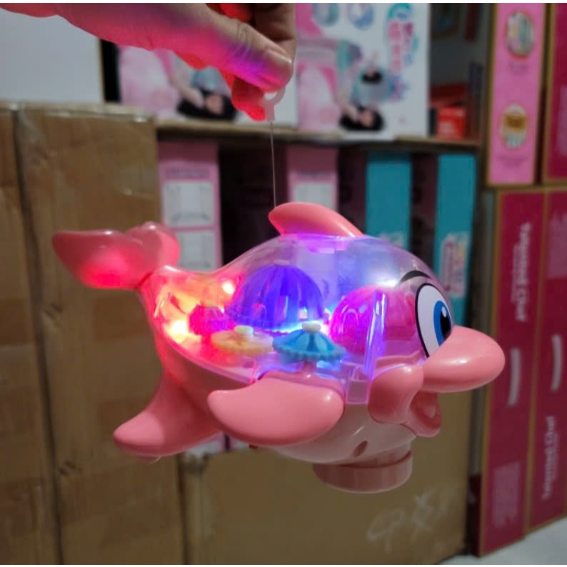 Cute red snapper mid-autumn toy that waves its tail and reveals the ...