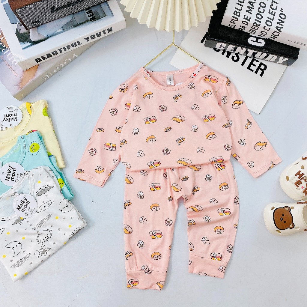 Minky Mom long-sleeved set for boys and girls with funny prints