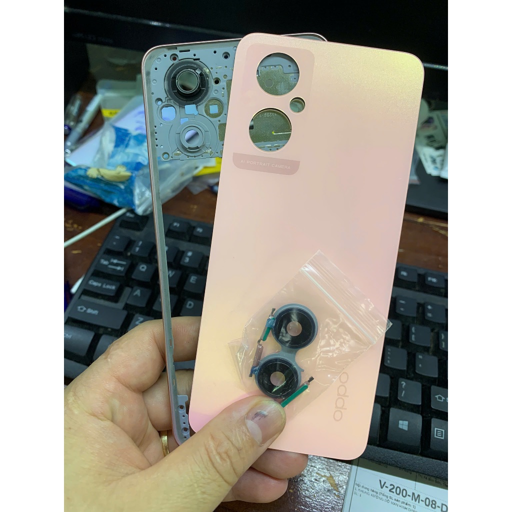 Back cover does not include oppo Reno 7z frame / with orange glass, sim ...