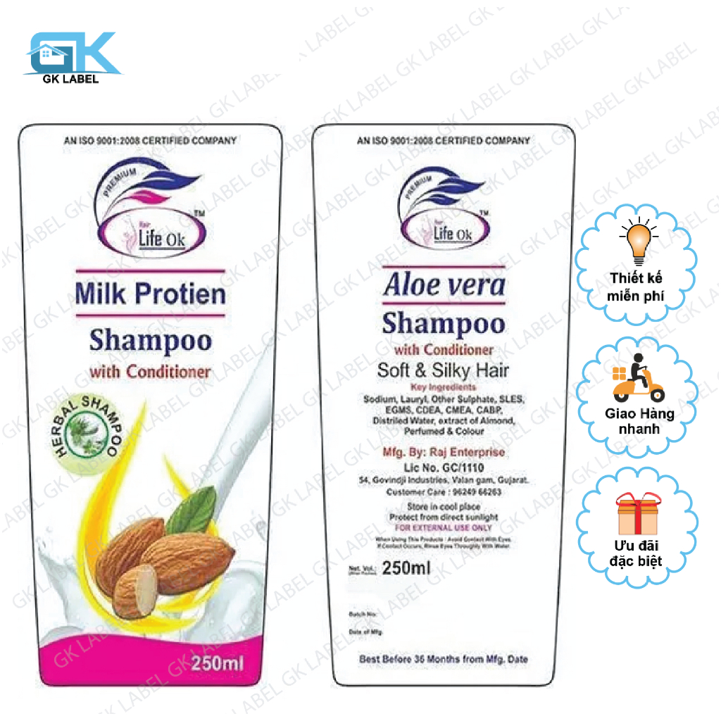 Print shampoo bottle stickers, Decal Label for shampoo products ...