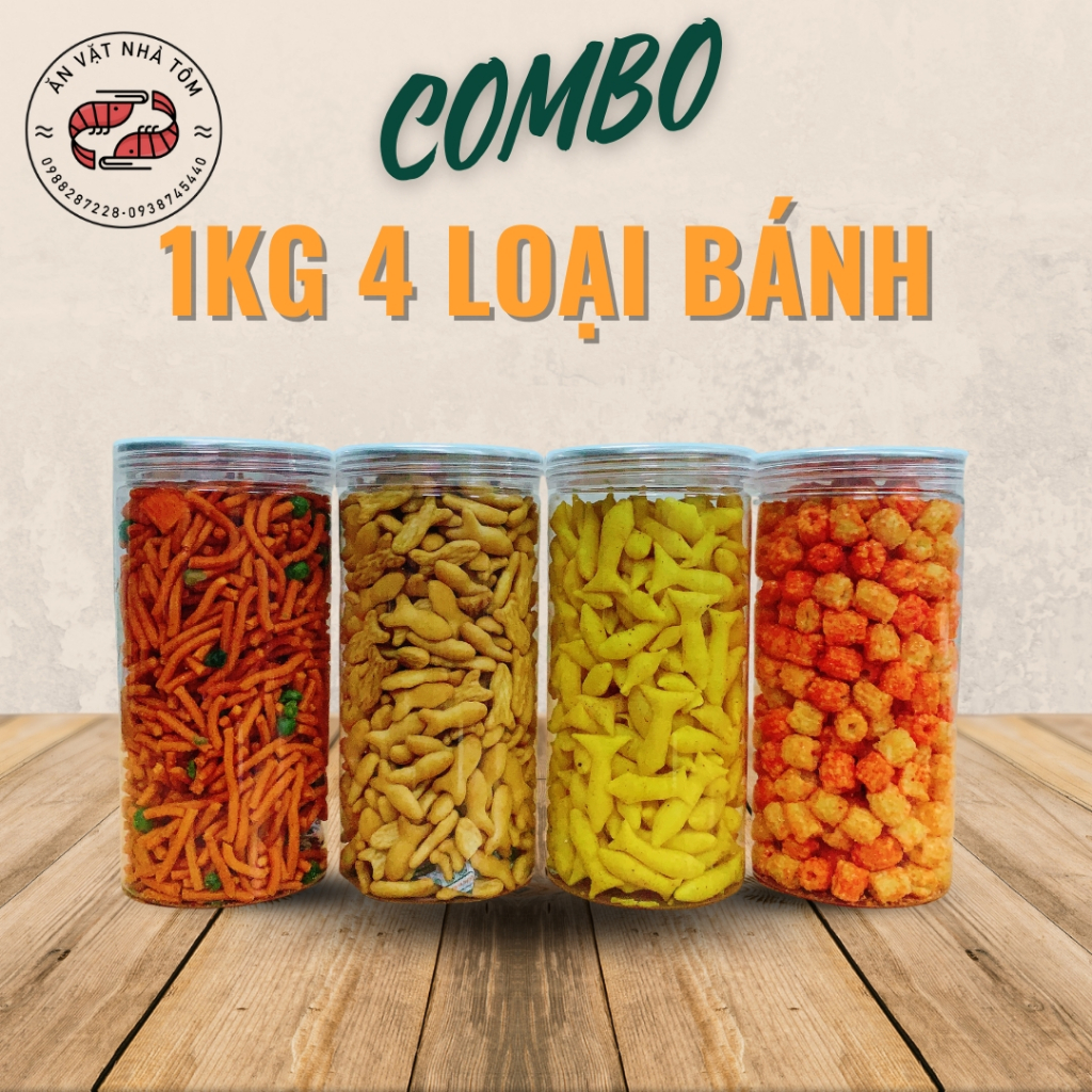 Combo 1 KG 4 types of childhood snacks [Bean toothpick snacks + cheese ...