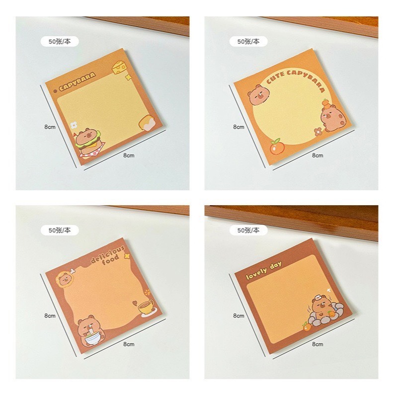 Note Paper, Cute Note Paper with Many Cute Capybara Patterns | Shopee ...