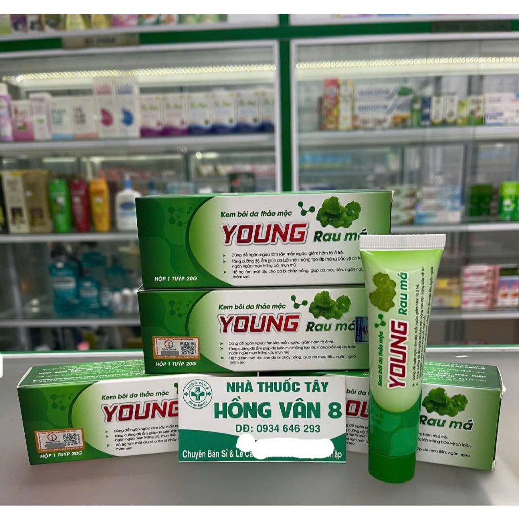 (GENUINE) Young Gotu kola herbal skin cream (20g tube) Prevents heat ...