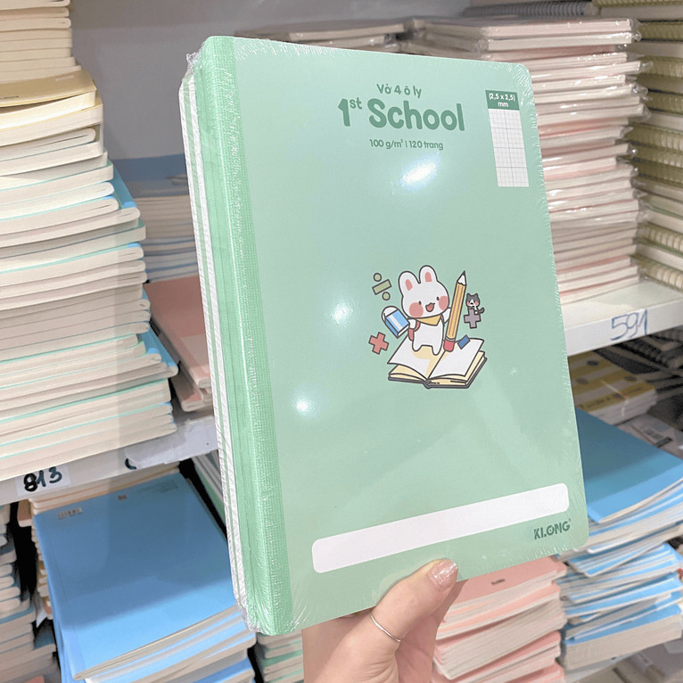 [Original] 4-panel notebook for practicing handwriting and sewn at the ...