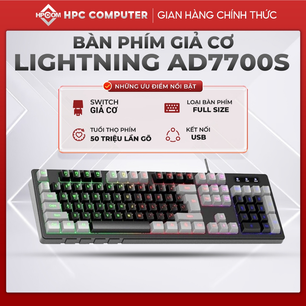 Lightning AD7700s waterproof mechanical keyboard | Shopee Singapore