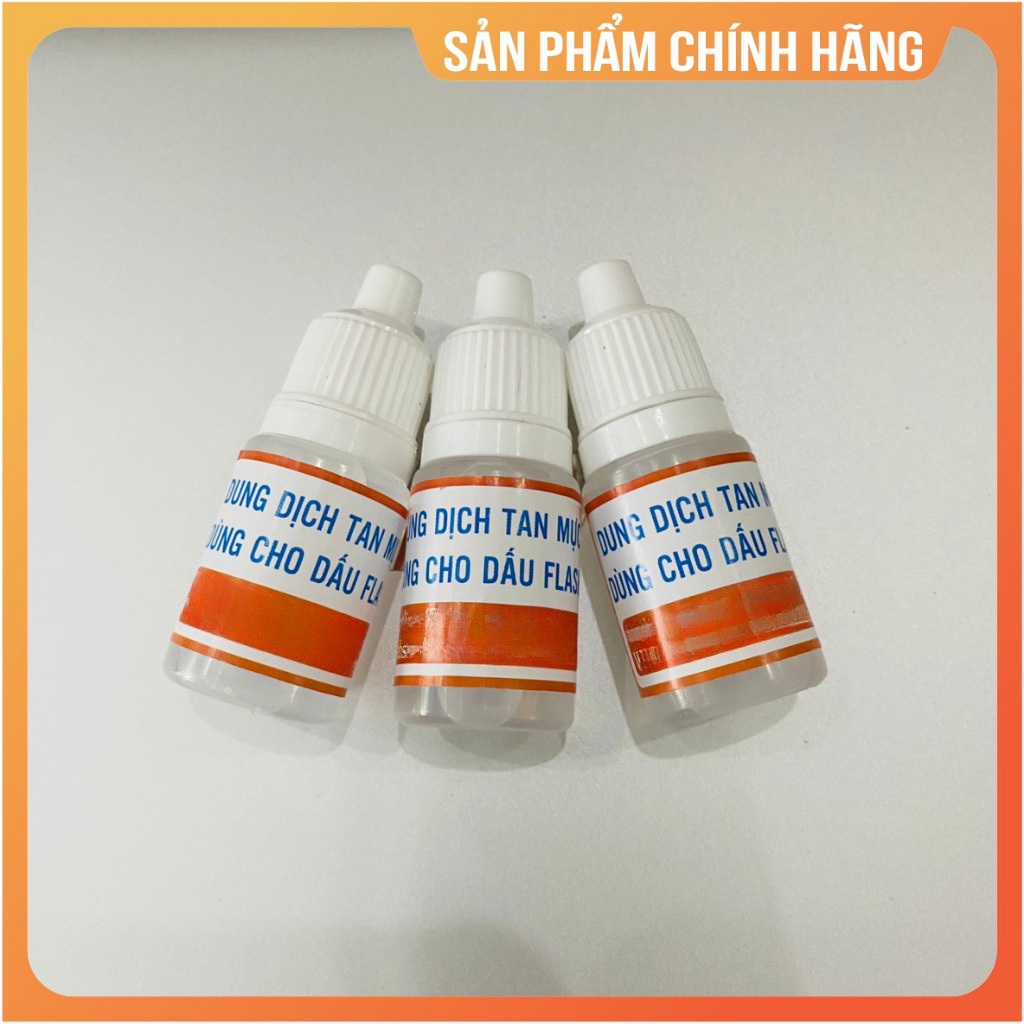 Ink dissolving solution for flash stamps used in cases of stamps ...