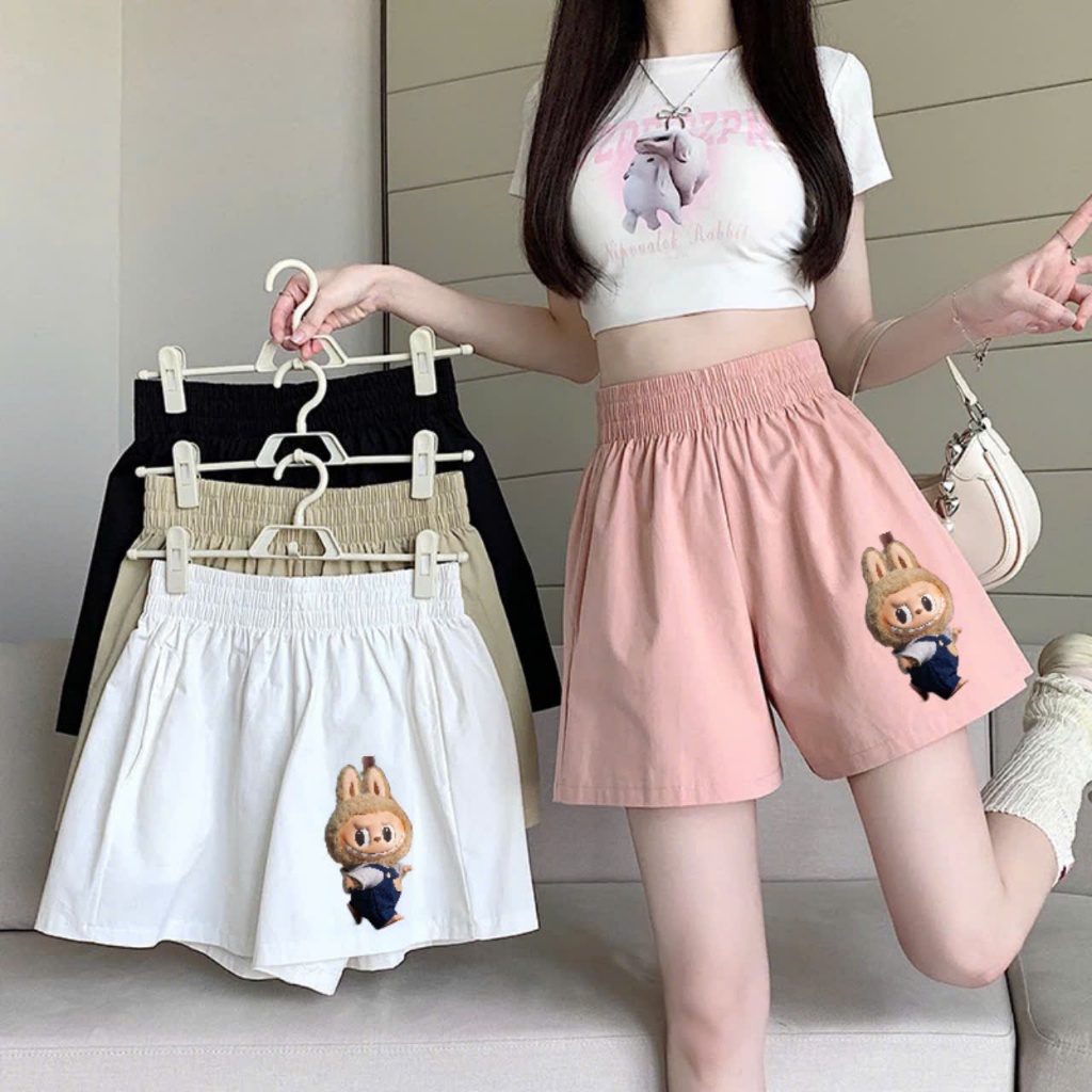 Women'sShorts with colorful sporty labubu print available for babies ...