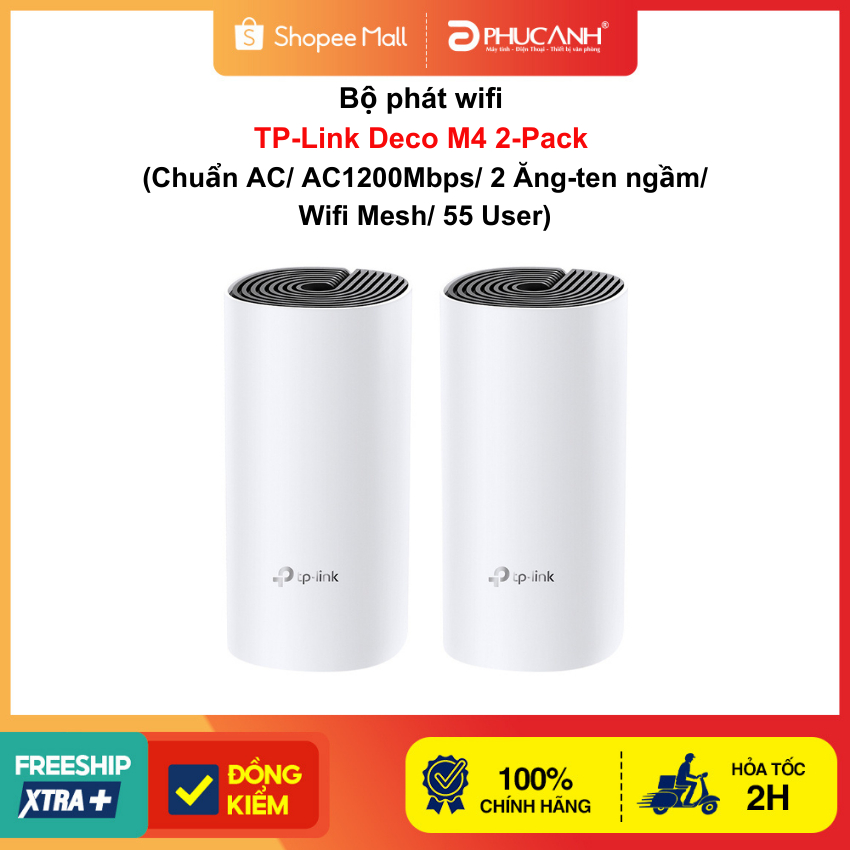 TP-Link Deco M4 Unità Singola WiFi Mesh AC1200 – Extender E Router Con Porte Gigabit, Copertura 140 M², Compatibile Con Altri Deco - copertina