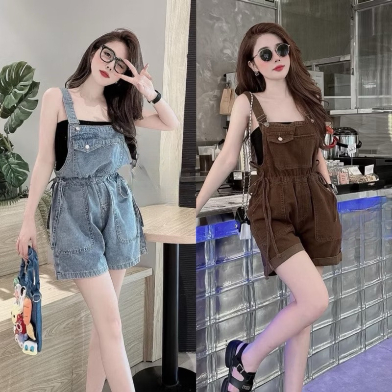 Beautiful overalls, jeans, jean shorts, drawstring waist (real photo with  video)