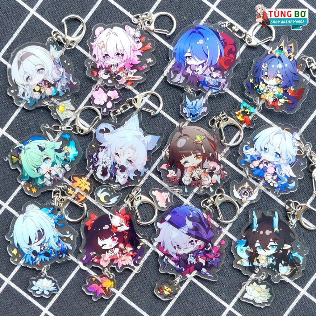 Honkai: Star Rail Keychain with 2-Sided Mica Printing (Hanging Model ...