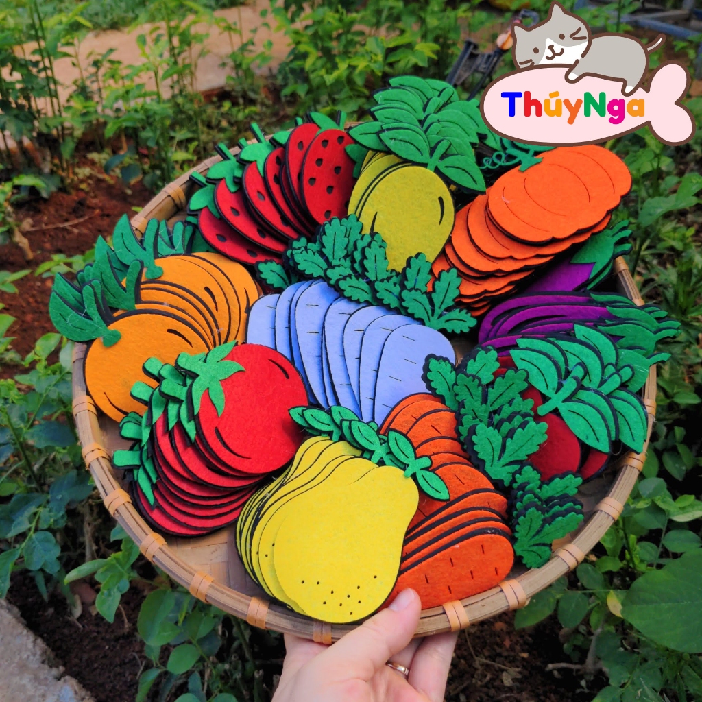 Combo of 100 felt fruits (10 types) | Shopee Singapore