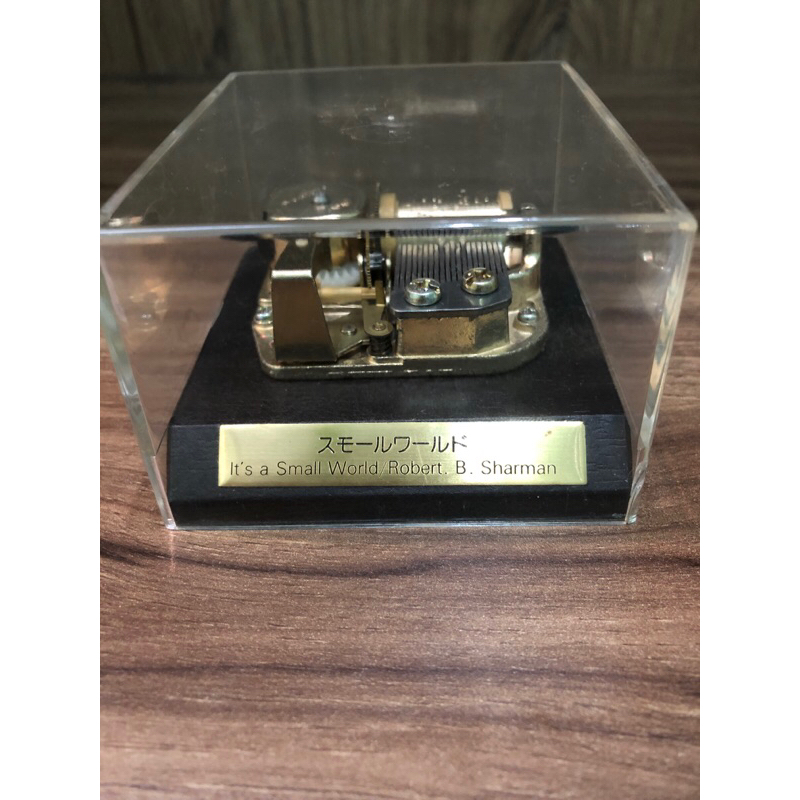 Sankyo Japan music box playing small world cards (meka box chipped as ...