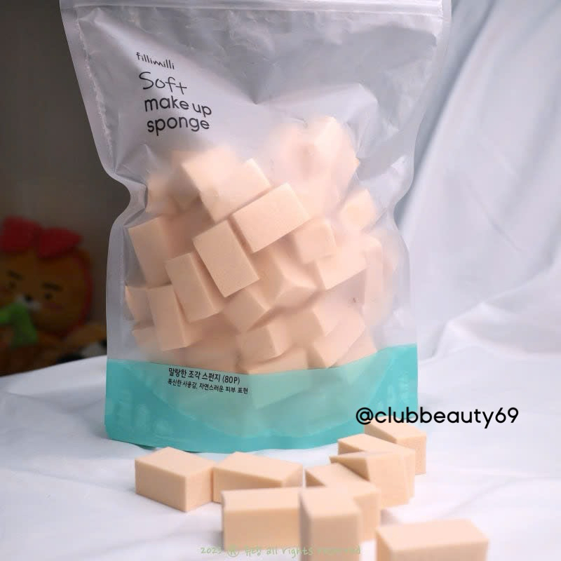 Fillimilli Soft Makeup Sponge, bag of 80 pieces - 리밀리 말랑한조각스반지(80P ...