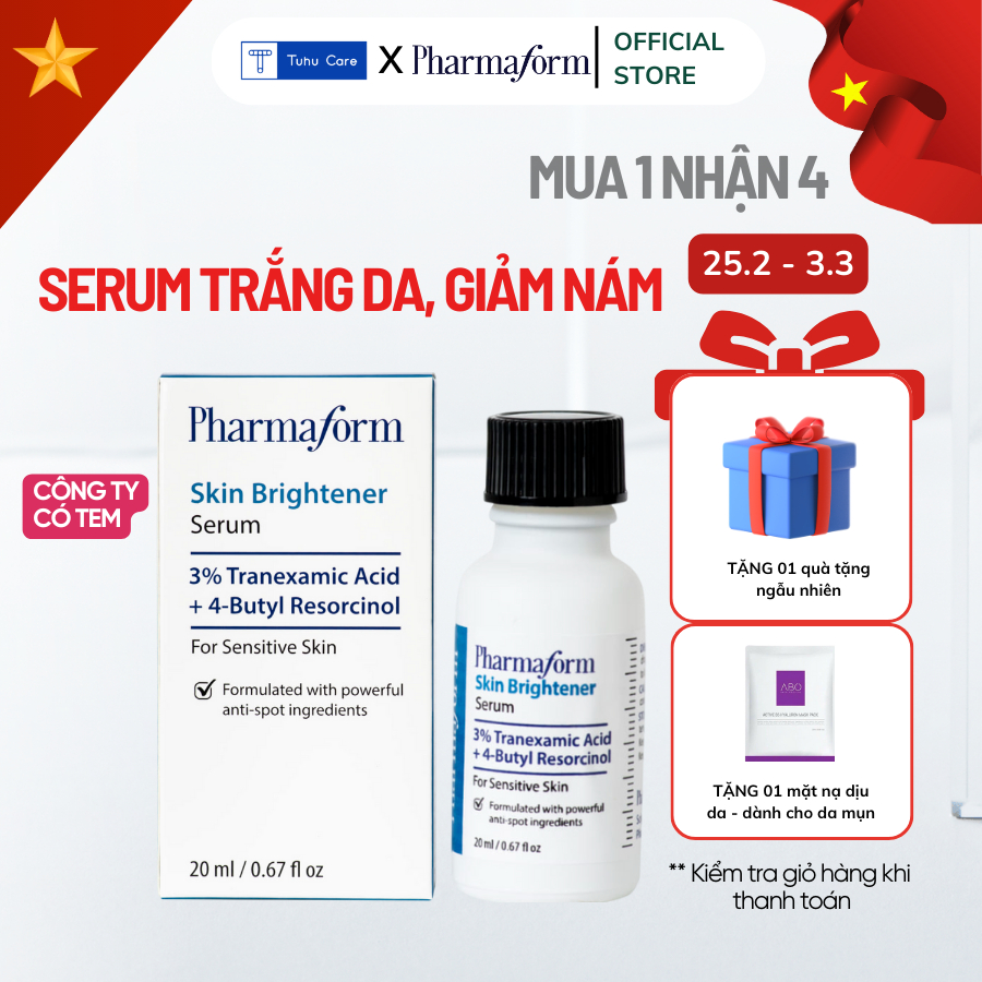 Pharmaform Skin Brightener Serum 3% Tranexamic acid + 5% Niacinamide ...