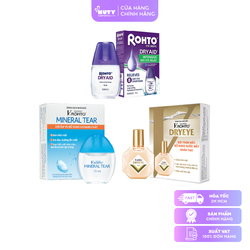 V.Rohto Moisturizing Eye Drops & Mineral Supplement (13ml) | Shopee ...