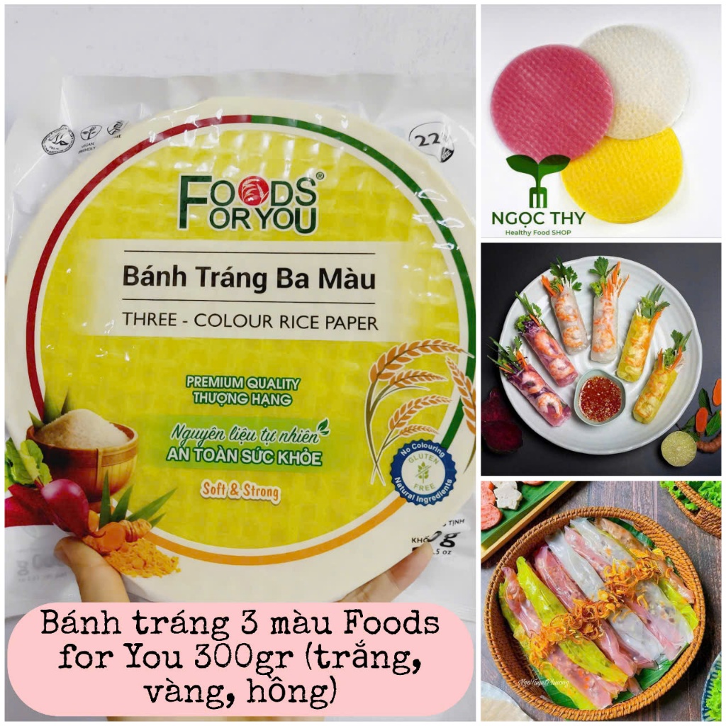Foods for You 3-color vegetable rice paper rolls (old Mekong River ...