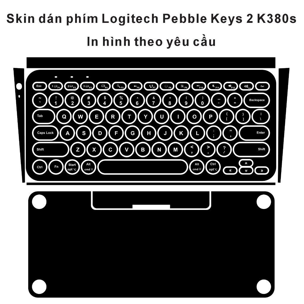 Logitech Pebble Keys 2 K380s keyboard sticker printed on request ...