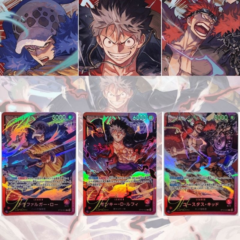 Genuine One Piece card Leader ST10 + Comes with sleeves and card sleeve ...