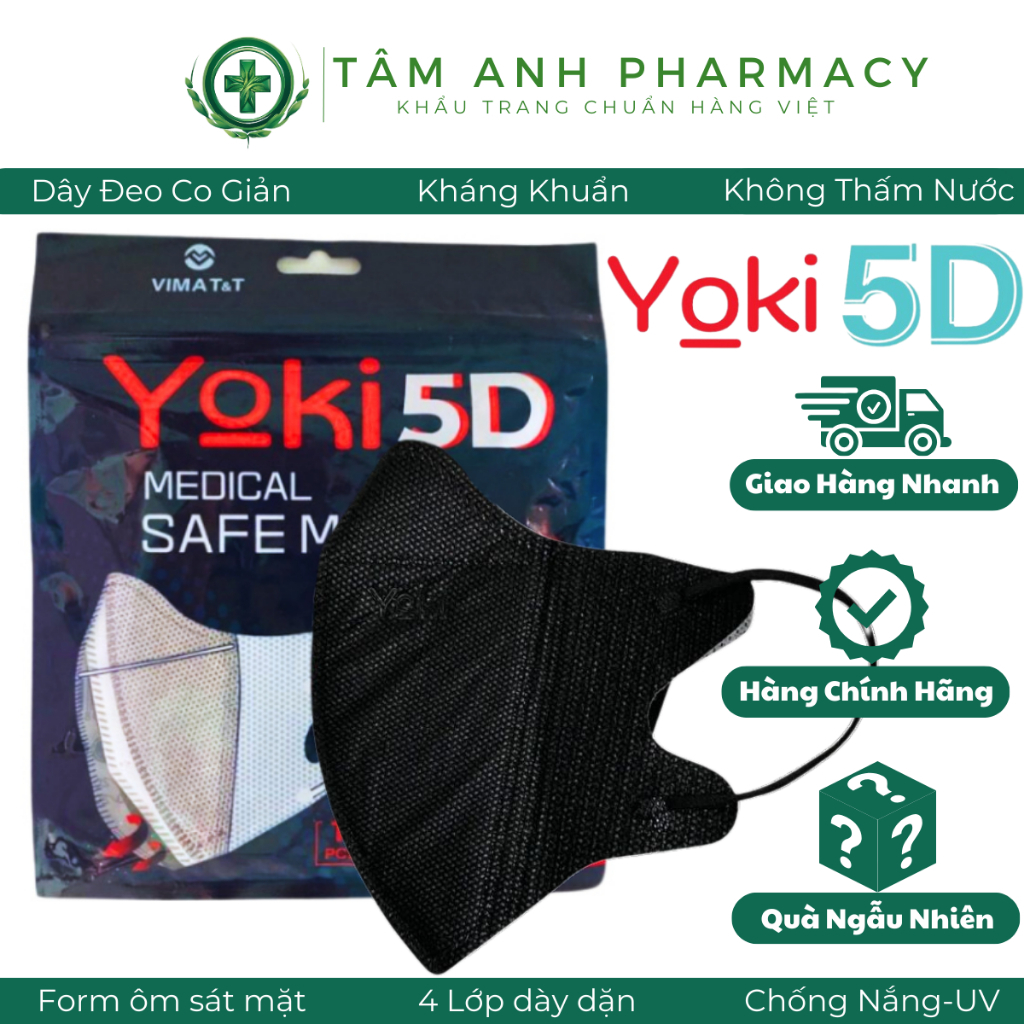 Yoki 4-Layer Antibacterial 5D Mask for sun protection, face-hugging ...