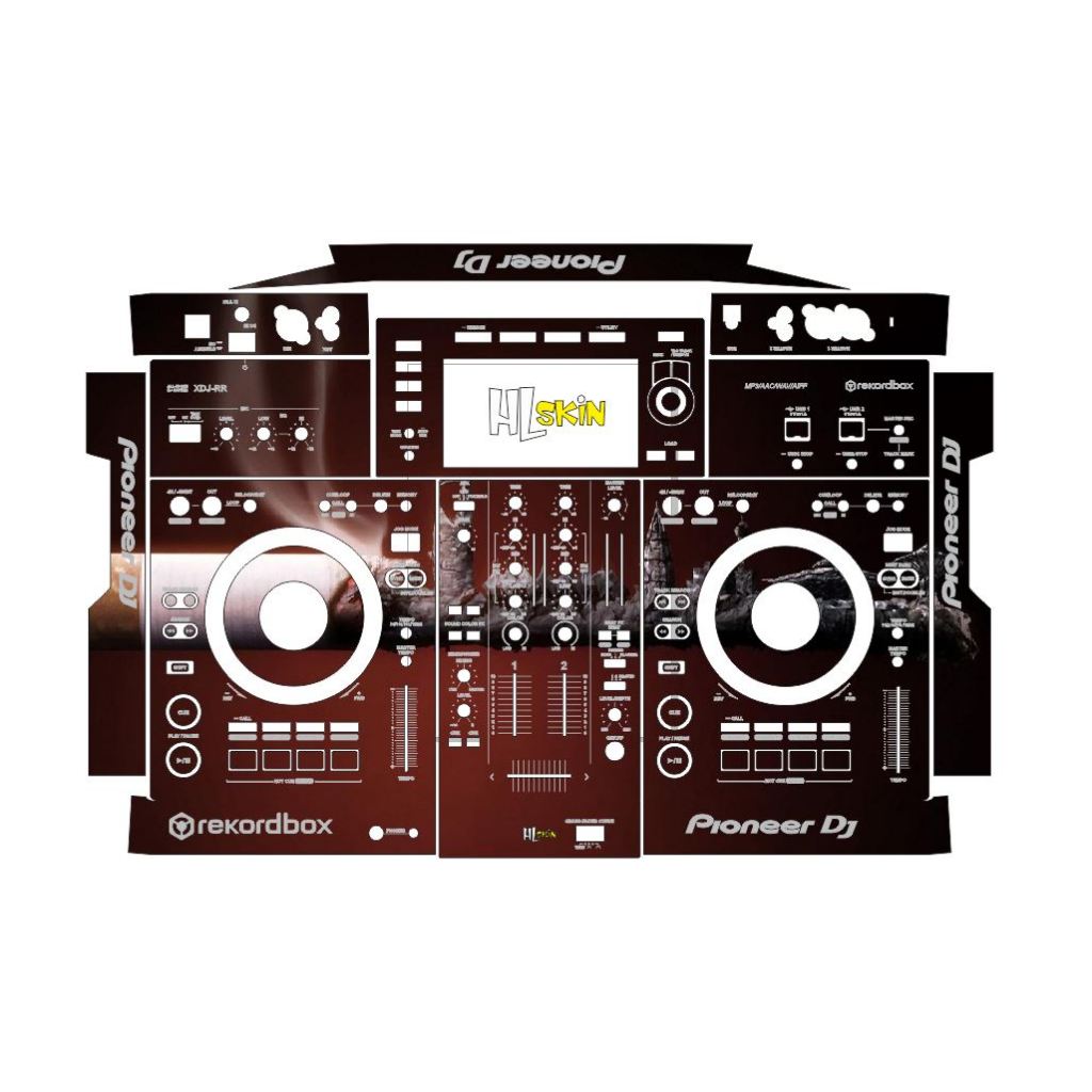 Fire Express ] DJ Desk Sticker Skin (HL181) (XDJ RR / RX / RX2 / RX3 ...