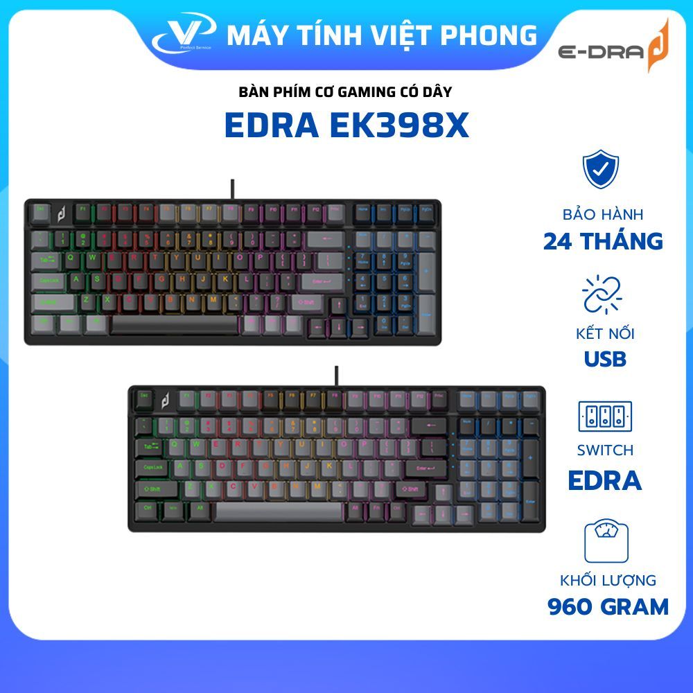 EDRA EK398X ALPHA WIRED GAMING MECHANICAL KEYBOARD - GENUINE BETA ...