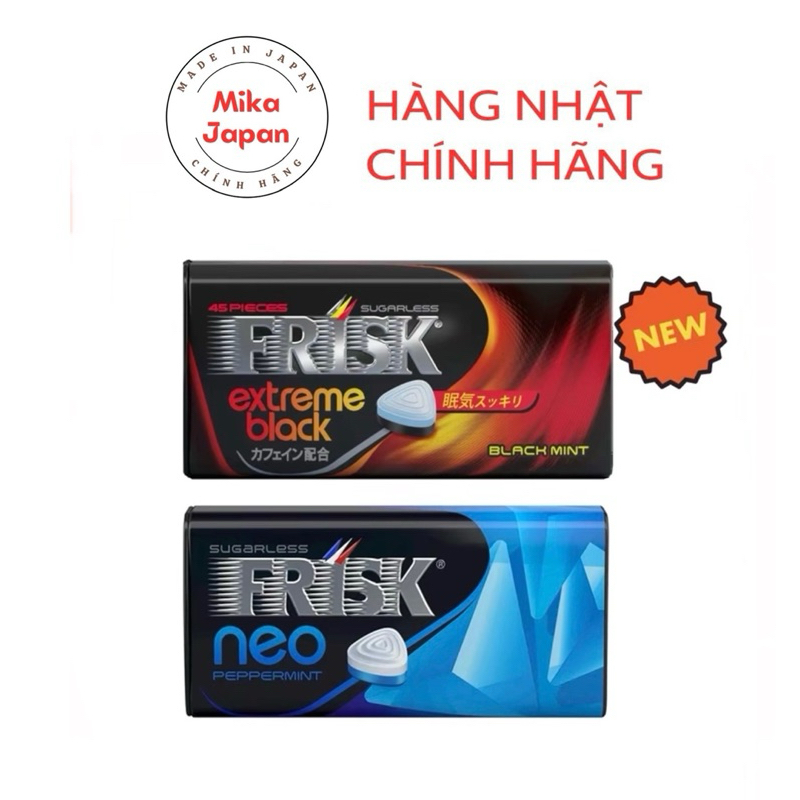 Japanese Frisk Neo Peppermint sugar-free mouth freshener, box of 50 ...