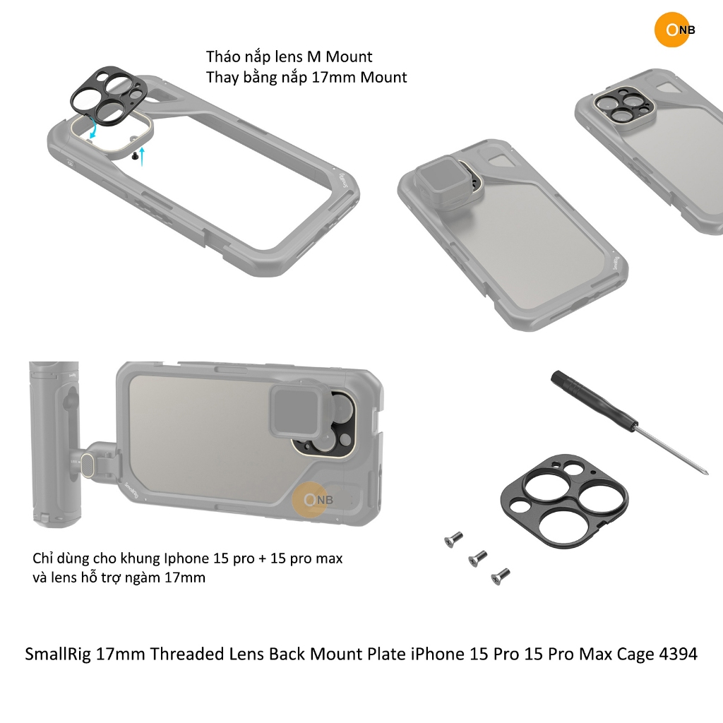 Small-rig 17mm Lens Mount Frame Mount SmallRig i-Phone 15 Pro 15 Pro ...