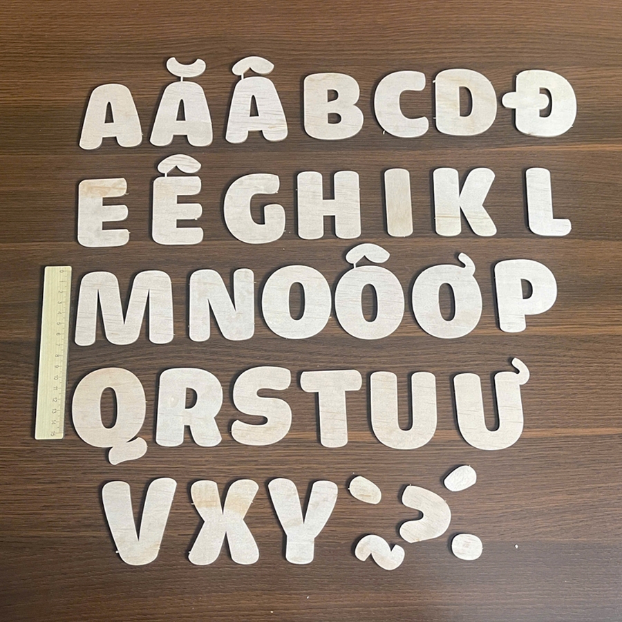 Wooden Alphabet 7cm High - Wooden Fat Letter Mold Set to Decorate ...