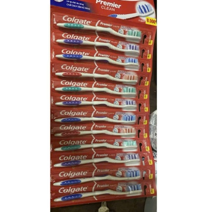 Combo of 12 Colgate Premier Clean toothbrushes, hard bristle packaging ...