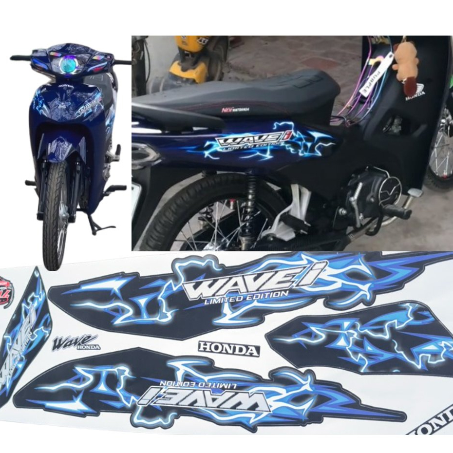 Car Stickers Wave Car Stickers Wave i Lightning Chromium Paired ...
