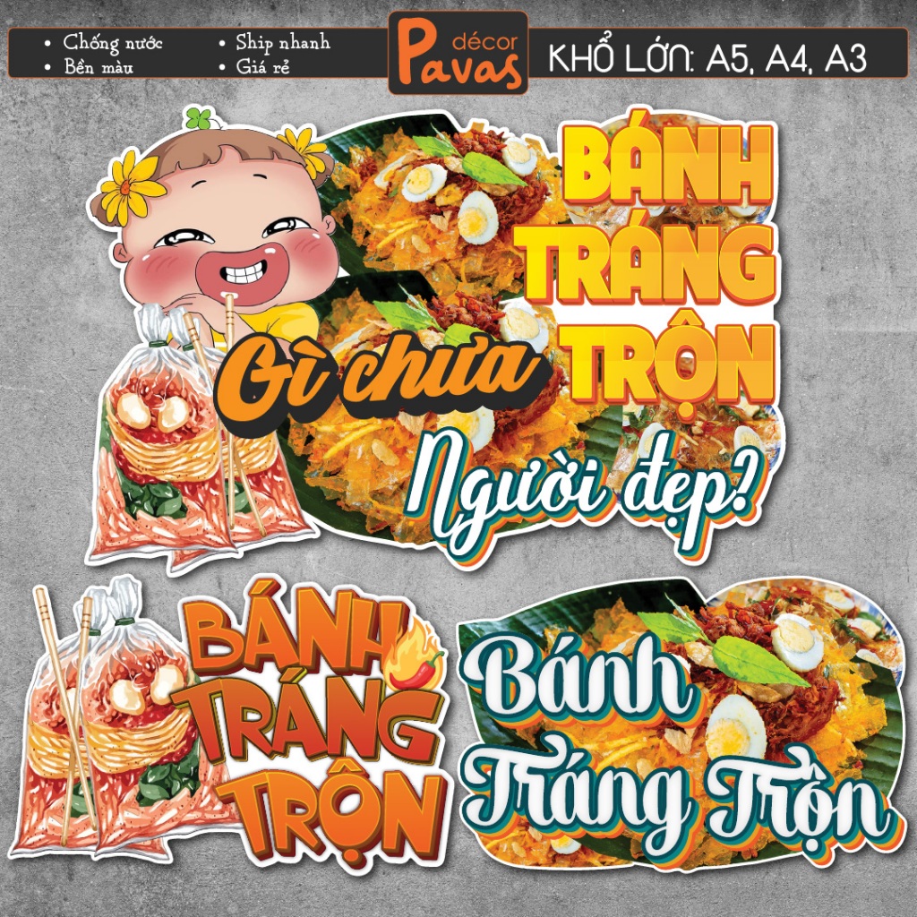 Waterproof Mixed Rice Paper Decal for decoration of milk tea shops ...