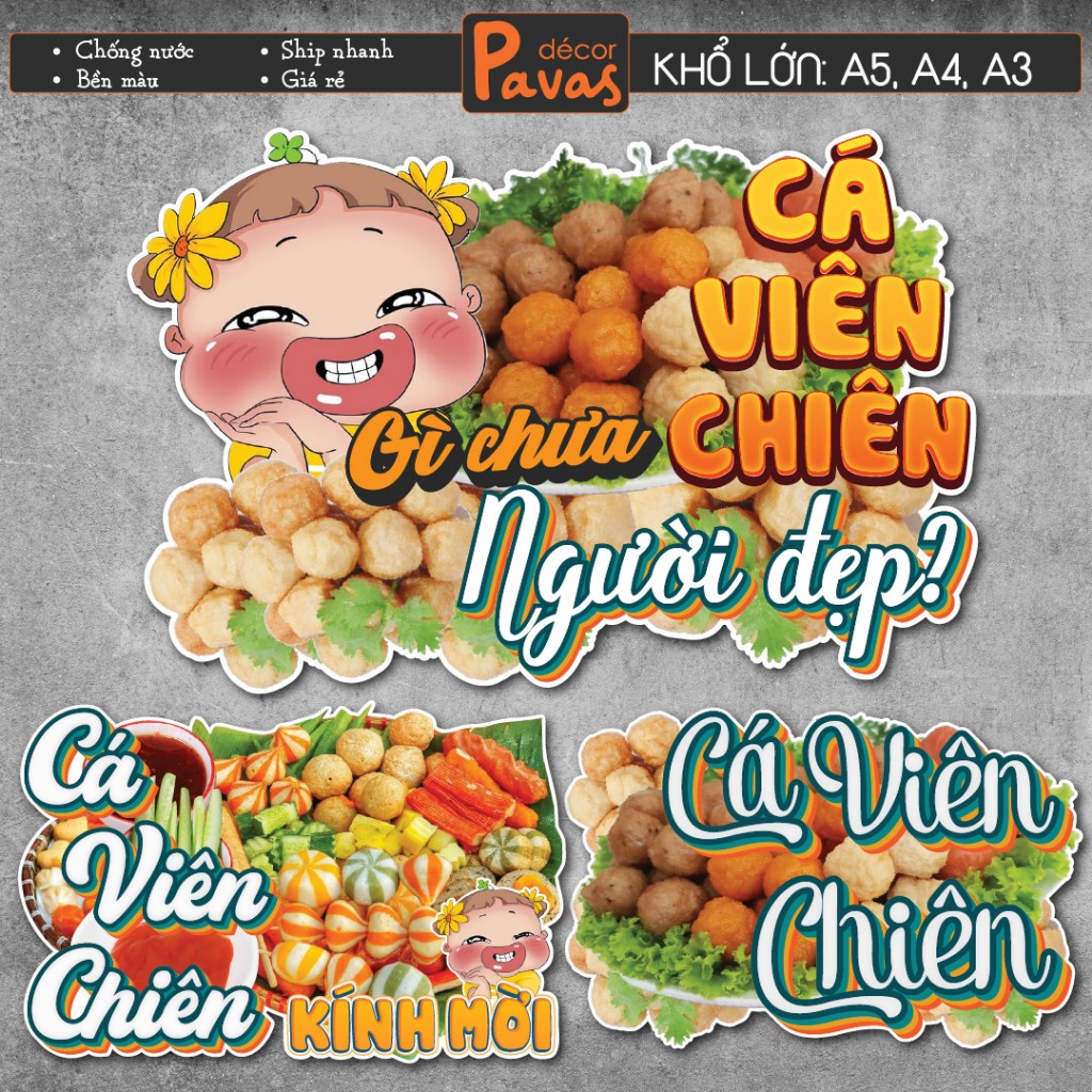 Waterproof Synthetic Fried Fish Ball Decal for decoration of milk tea ...