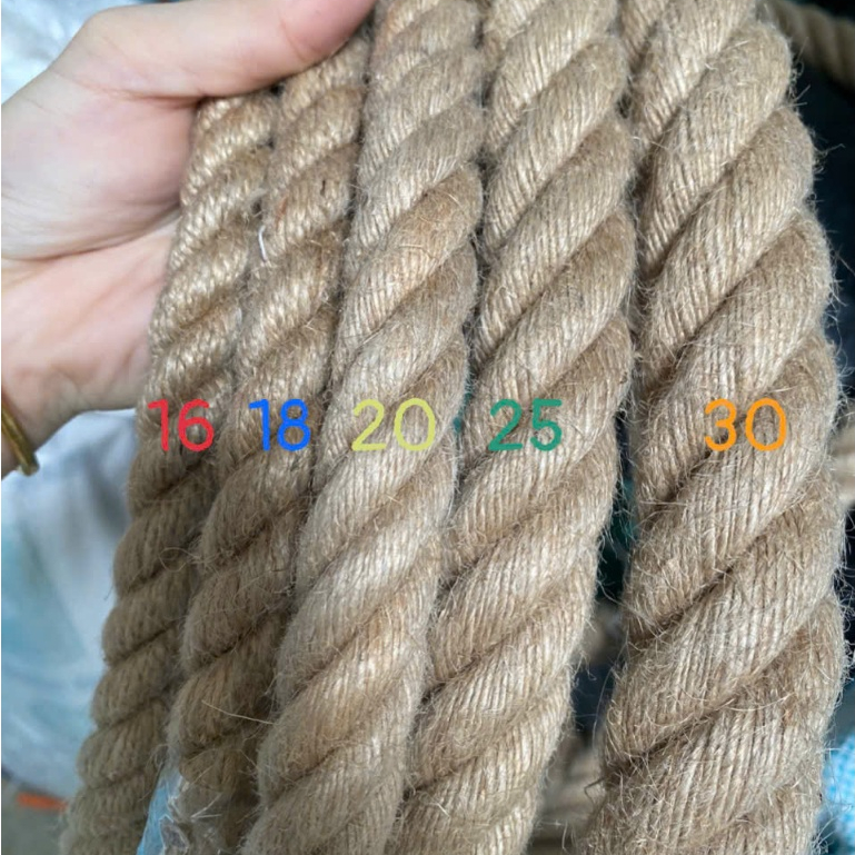 Jute rope, length 30m, 8mm to 30mm, decorative rope, tug of war rope ...