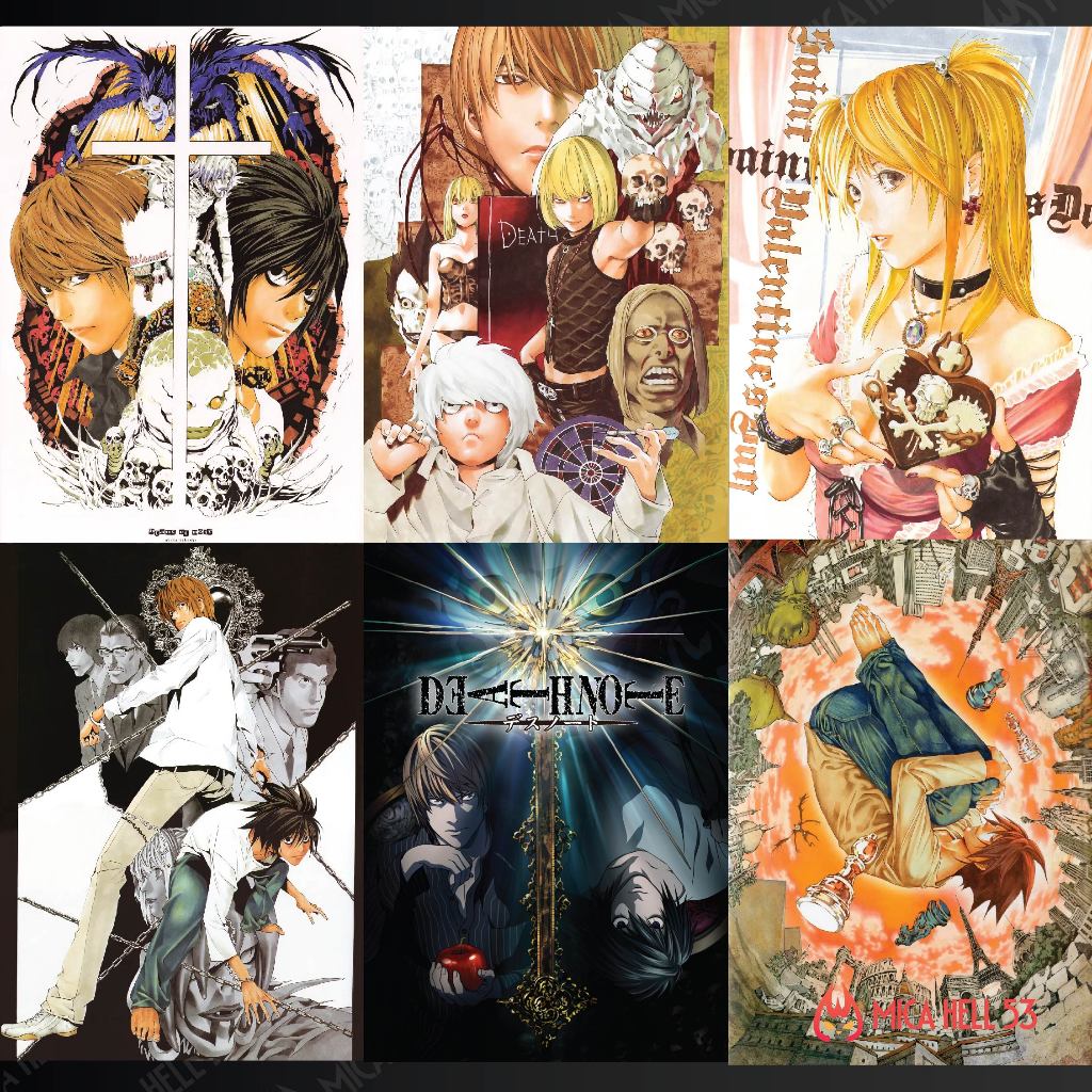 Poster Postcard 300gsm Anime Death Note Decal Anime Manga Death ...