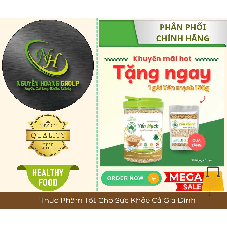 Xuan An Rolled Oats (Roll) Box 400g Includes 1 Packet of Oats 150g ...