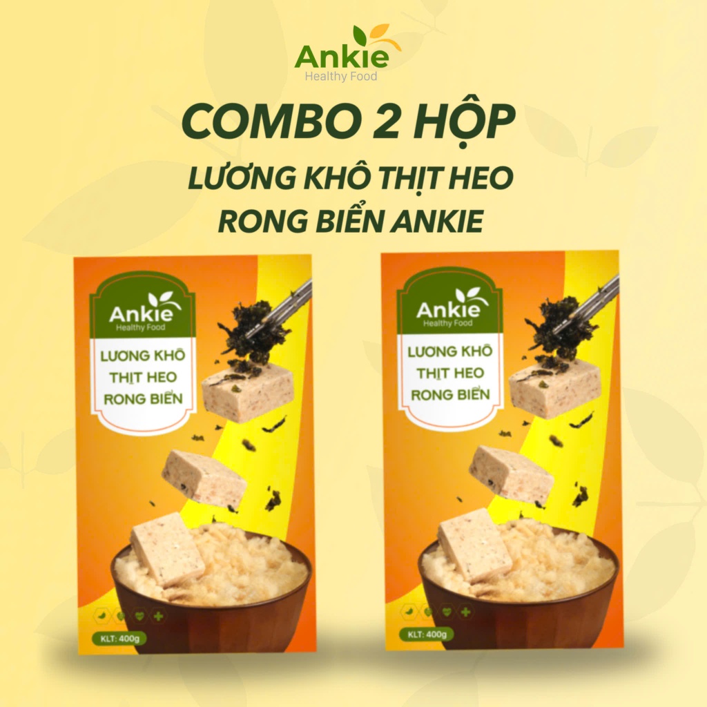 Combo of 02 boxes of ANKIE HEALTHY FOOD mini dry FOOD with seaweed pork ...