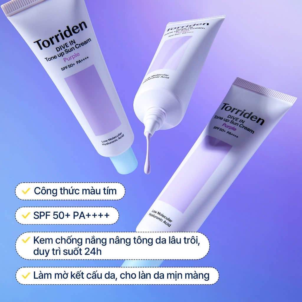 Torriden DIVE IN Purple Tone Up Sunscreen SPF 50+ PA++++ 60ml