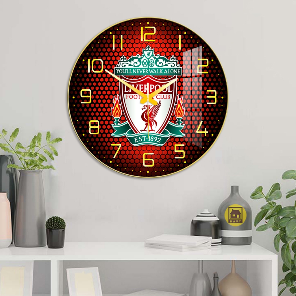 Liverpool Club Football Mirror Wall Clock with High Quality UV Print ...