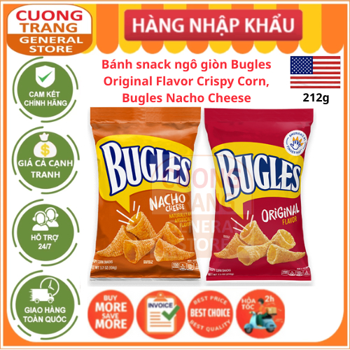 Bugles Original Flavor Crispy Corn, Bugles Nacho Cheese 212g | Shopee ...