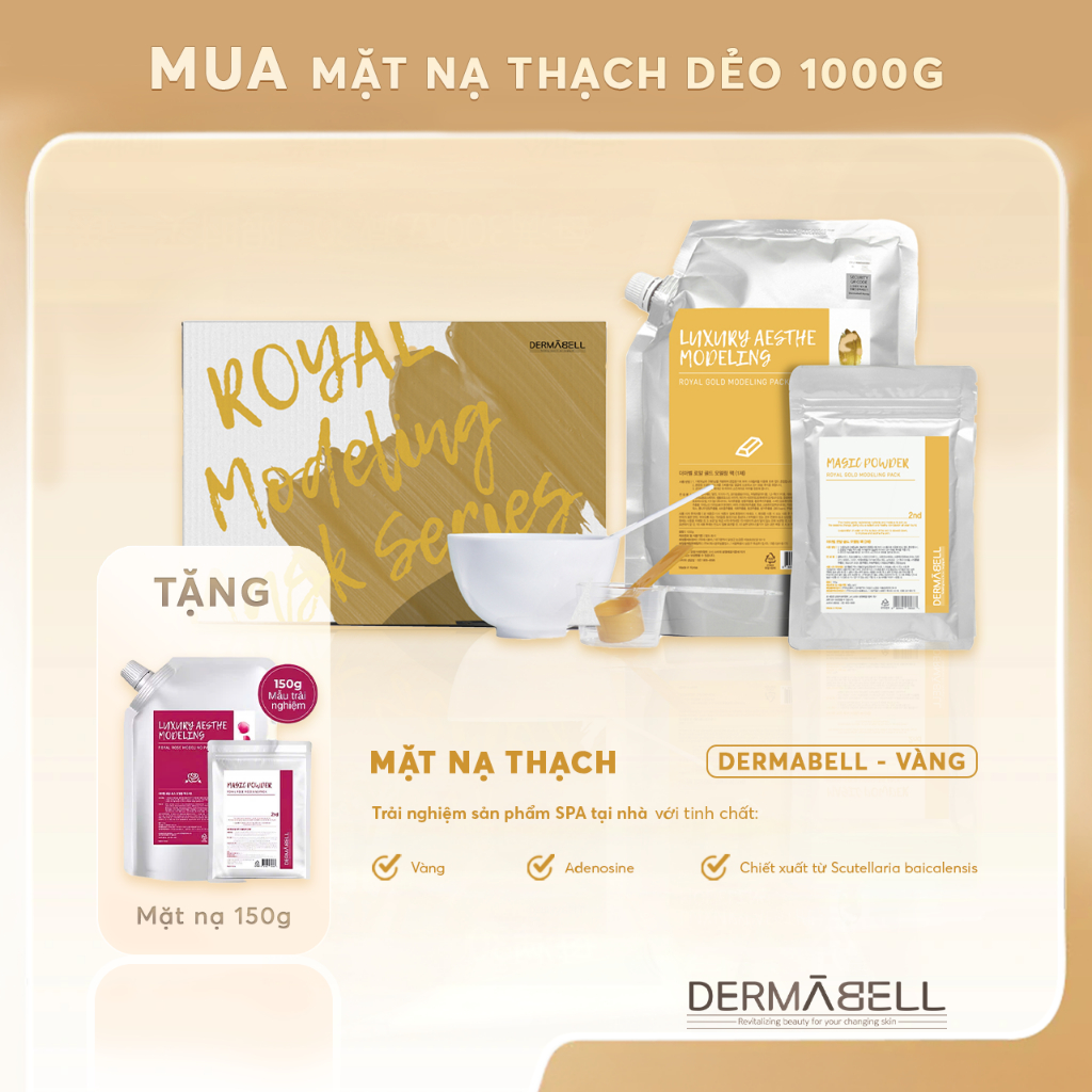 DERMABELL Korean Royal Gold Modeling Mask 1000g | Shopee Singapore