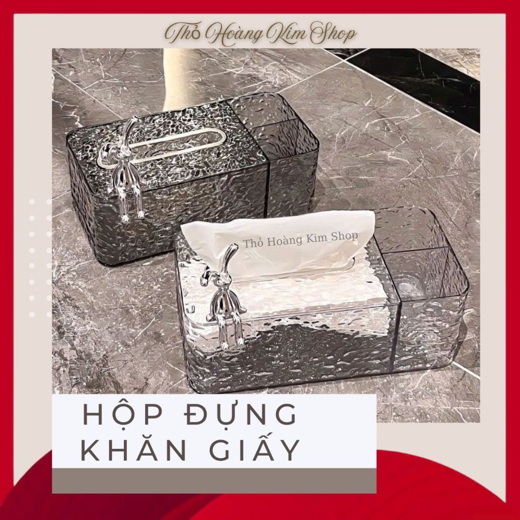 Transparent diamond tissue box with integrated storage tray, Tissue box ...