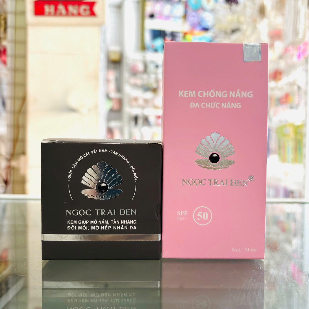 Combo melasma, freckles, age spots cream + Black Pearl sunscreen (10g ...
