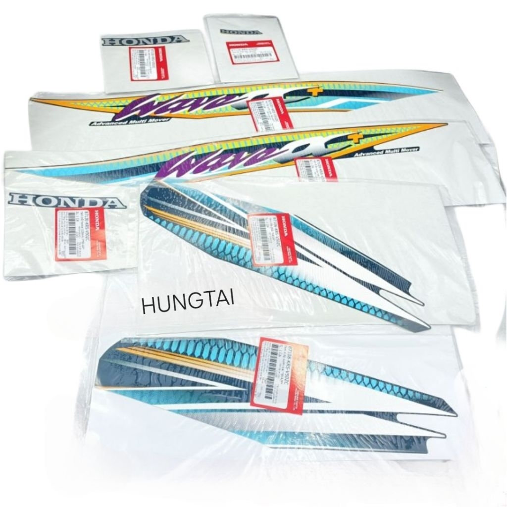 First generation WAVE ALPHA + blue Honda car sticker set | Shopee Singapore