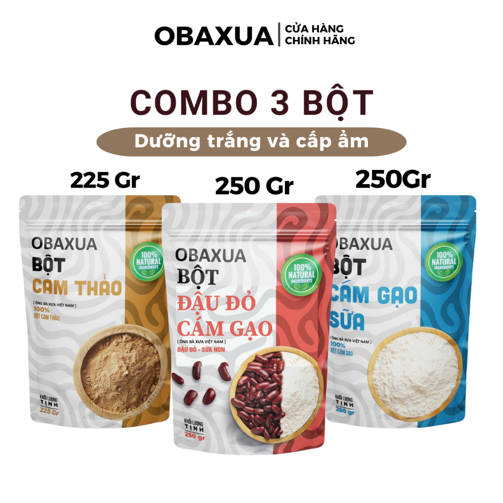 Rice Bran Red Bean Powder 250g, Licorice Powder 225g, OBAXUA Rice Bran ...
