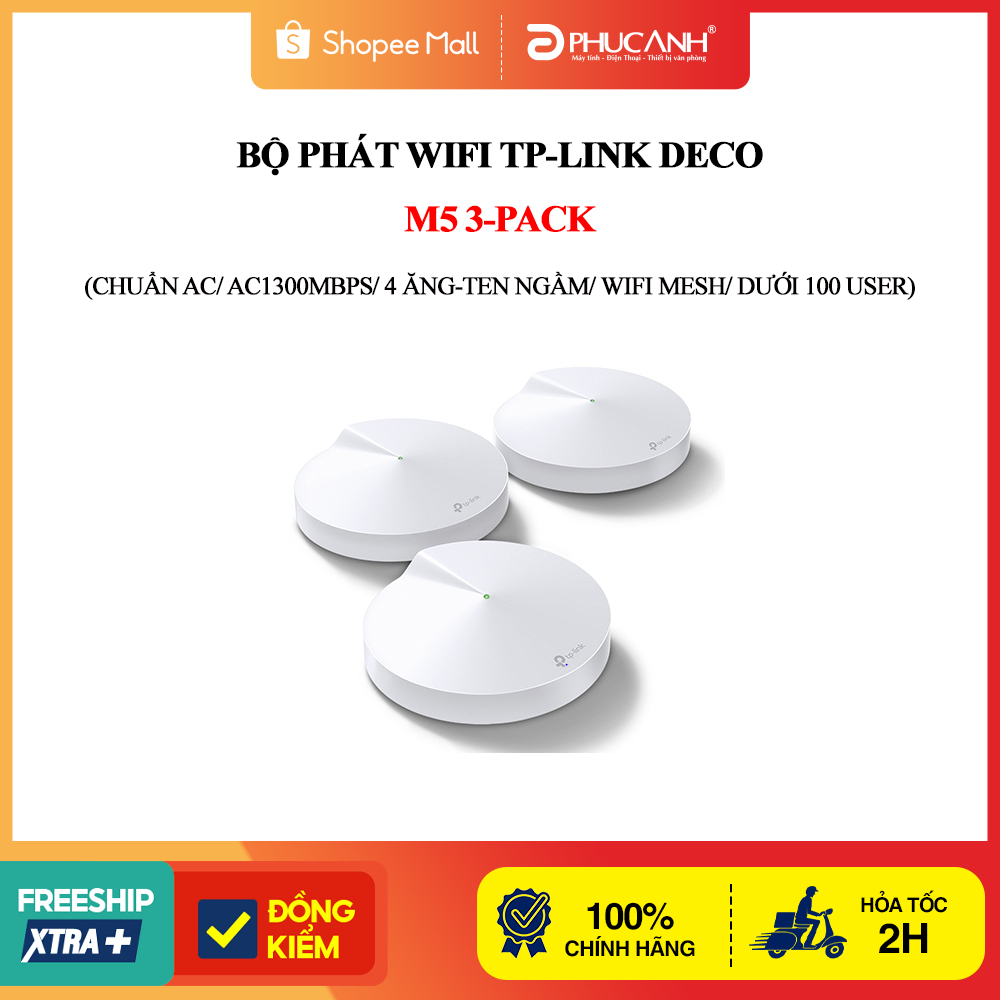 Tp-link Deco M5 3-Pack Wifi Router (AC Standard/ AC1300Mbps/ 4 ...