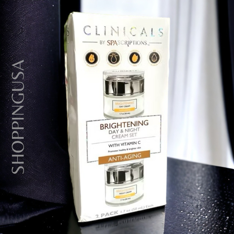 Clinicals By Spa Scriptions Vitamin C Day and Night Moisturizer Duo ...