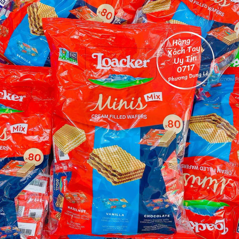American standard Loacker cream sponge cake minis mix 3 flavors crispy ...